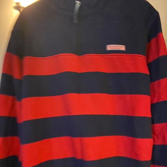 Men's Vineyard Vines Rugby Stripe Half Zip - M - Picture 4 of 4